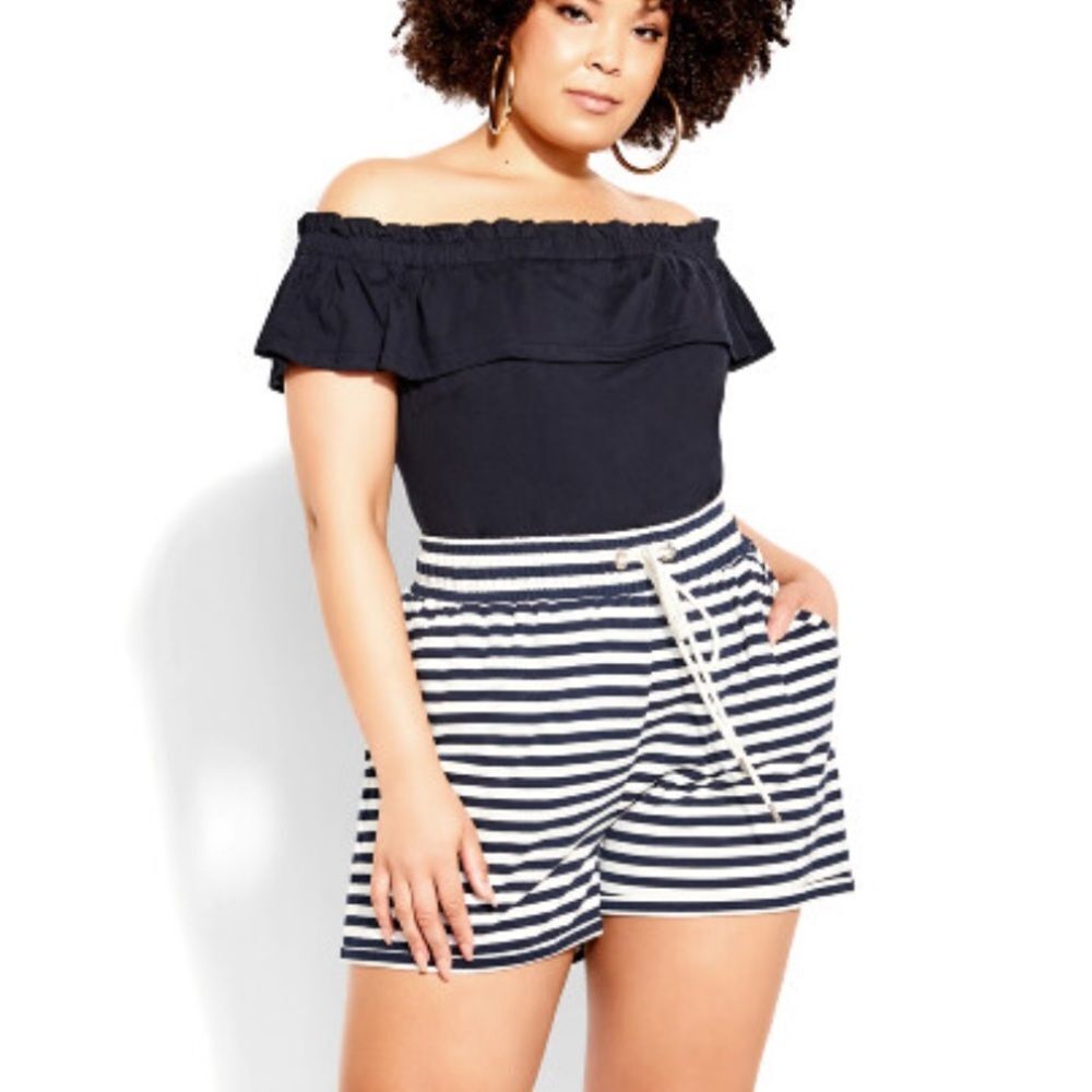 CCX Striped blue and White Women's Shorts size large